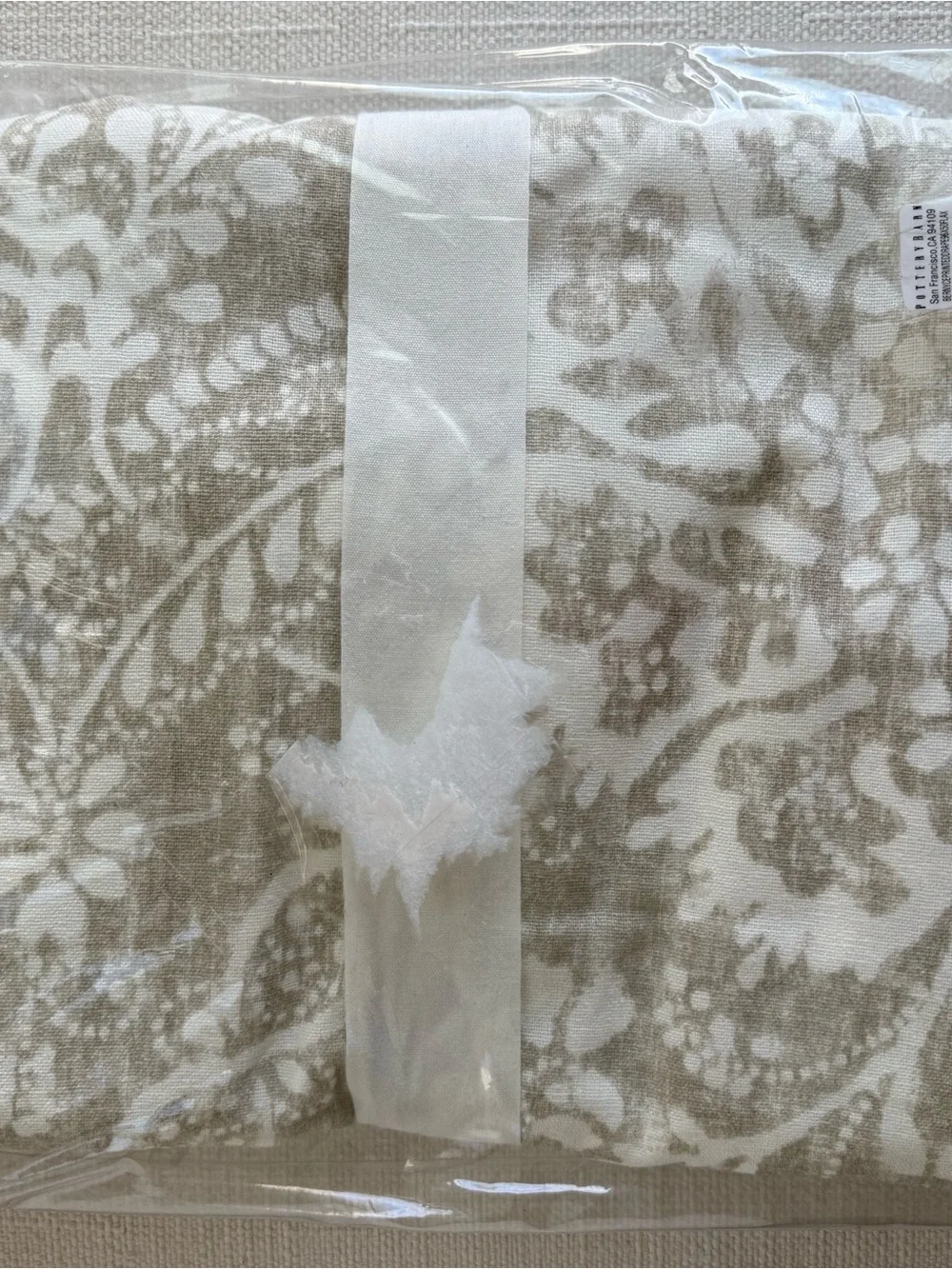 Pottery Barn Bernyce Patterned Drape – 50x96 Flax